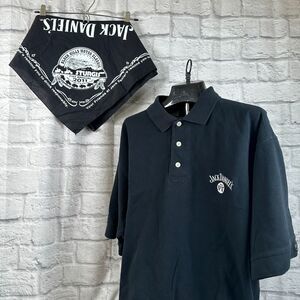 Lot Of 2 Jack Daniels Whiskey Merch Bandana Mens Polo Shirt Large Cutter & Buck